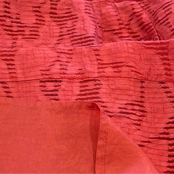 Banana Republic fit flare coral lined dress sz 4 Small texture NICE! - Picture 5 of 7